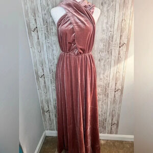 Convertible Velvet Bridesmaid Dress in Dusty Rose